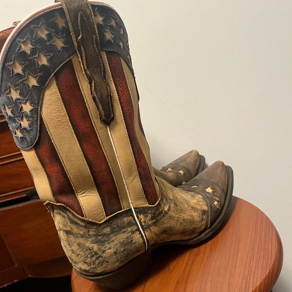 Dan Post Womens Distressed American Flag Boots